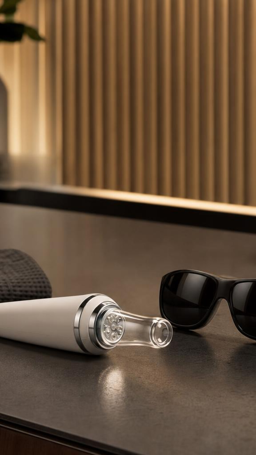 A clinician prepares a patient for an aesthetic skin treatment.