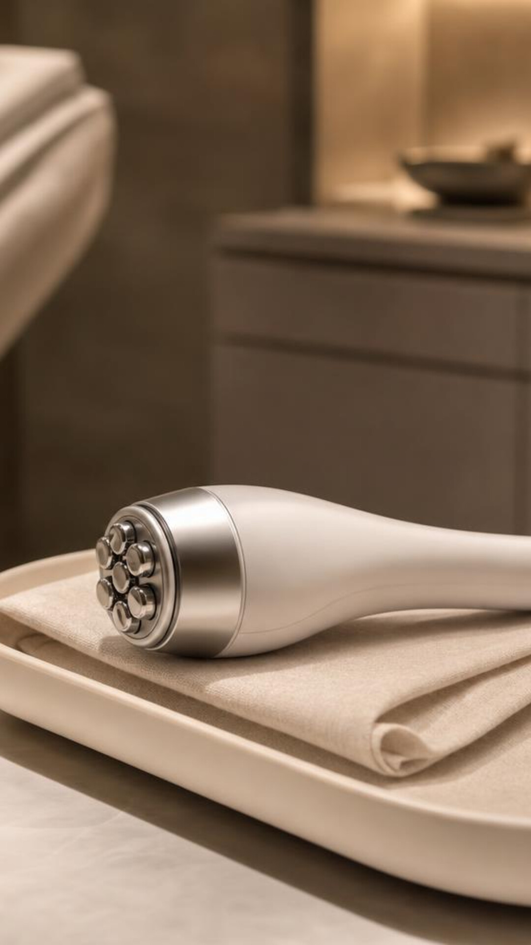 A clinician discusses skin care options with a patient.